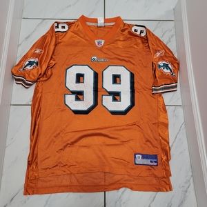 Vintage Miami Dolphins Jason Taylor Orange Football Jersey